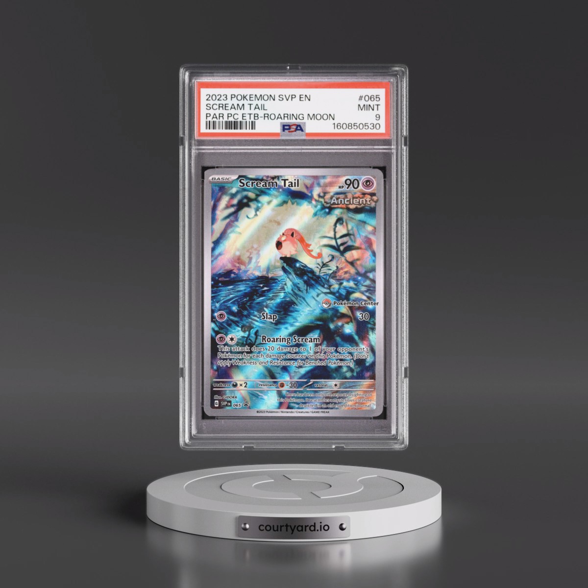 2023 Pokémon Svp EN-SV Black Star Promo #065 Scream Tail - Paradox Rift Pokemon Center Elite Trainer Box-Roaring Moon (PSA 9 MINT)
