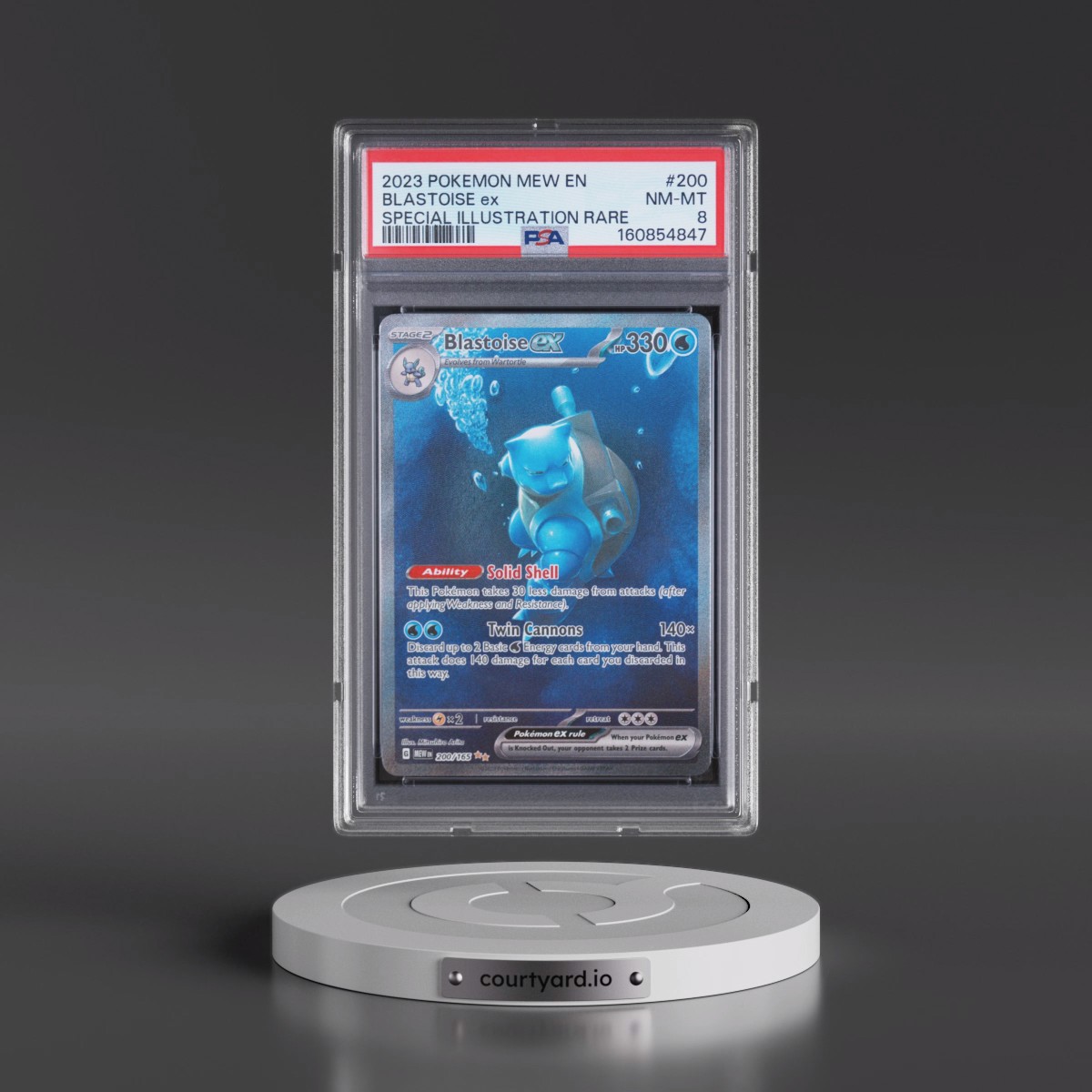 2023 Pokémon Mew EN-151 #200 Blastoise EX - Holo Special Illustration Rare (PSA 8 NM-MT)