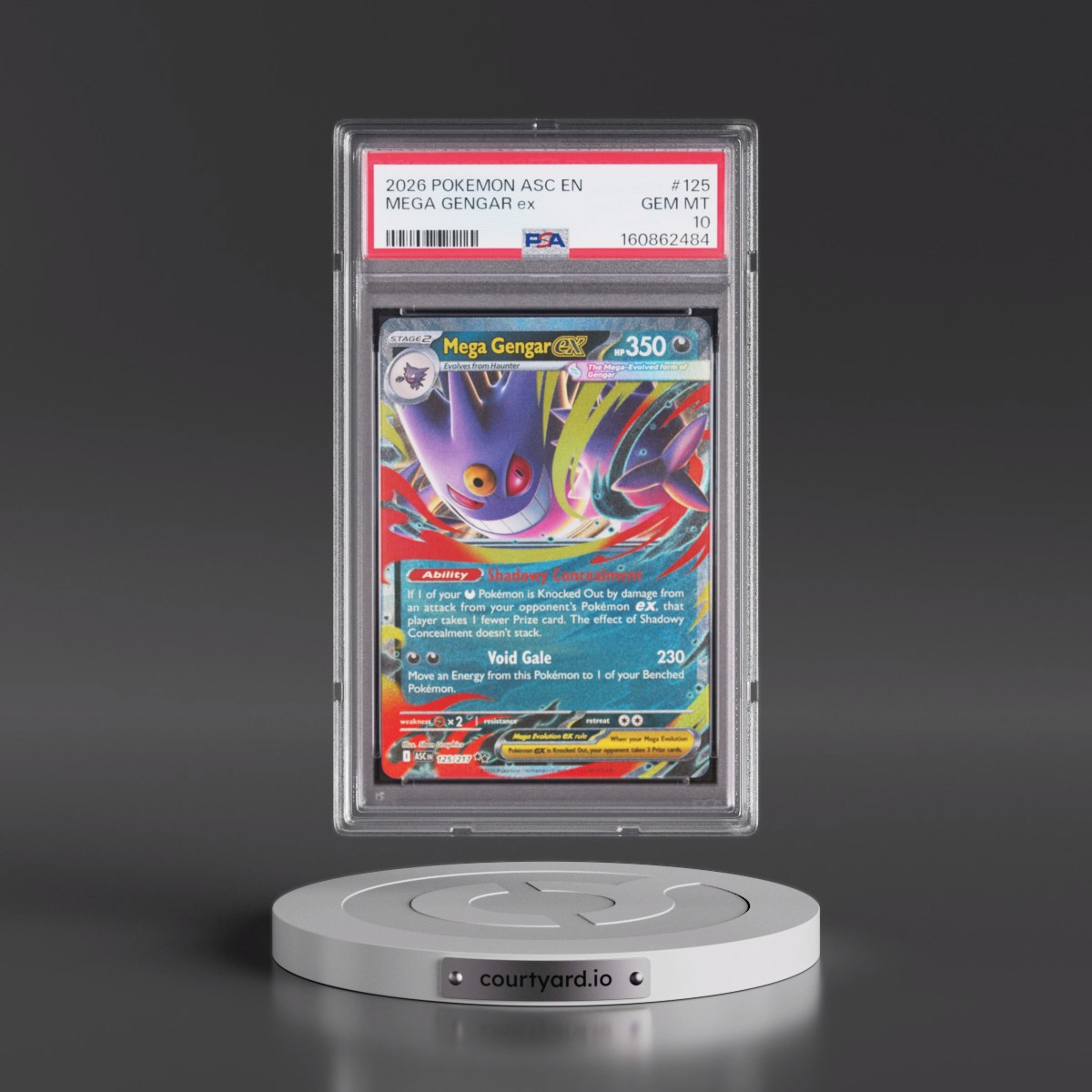 2026 Pokémon Asc EN-Ascended Heroes #125 Mega Gengar EX - Holo (PSA 10 GEM MINT)