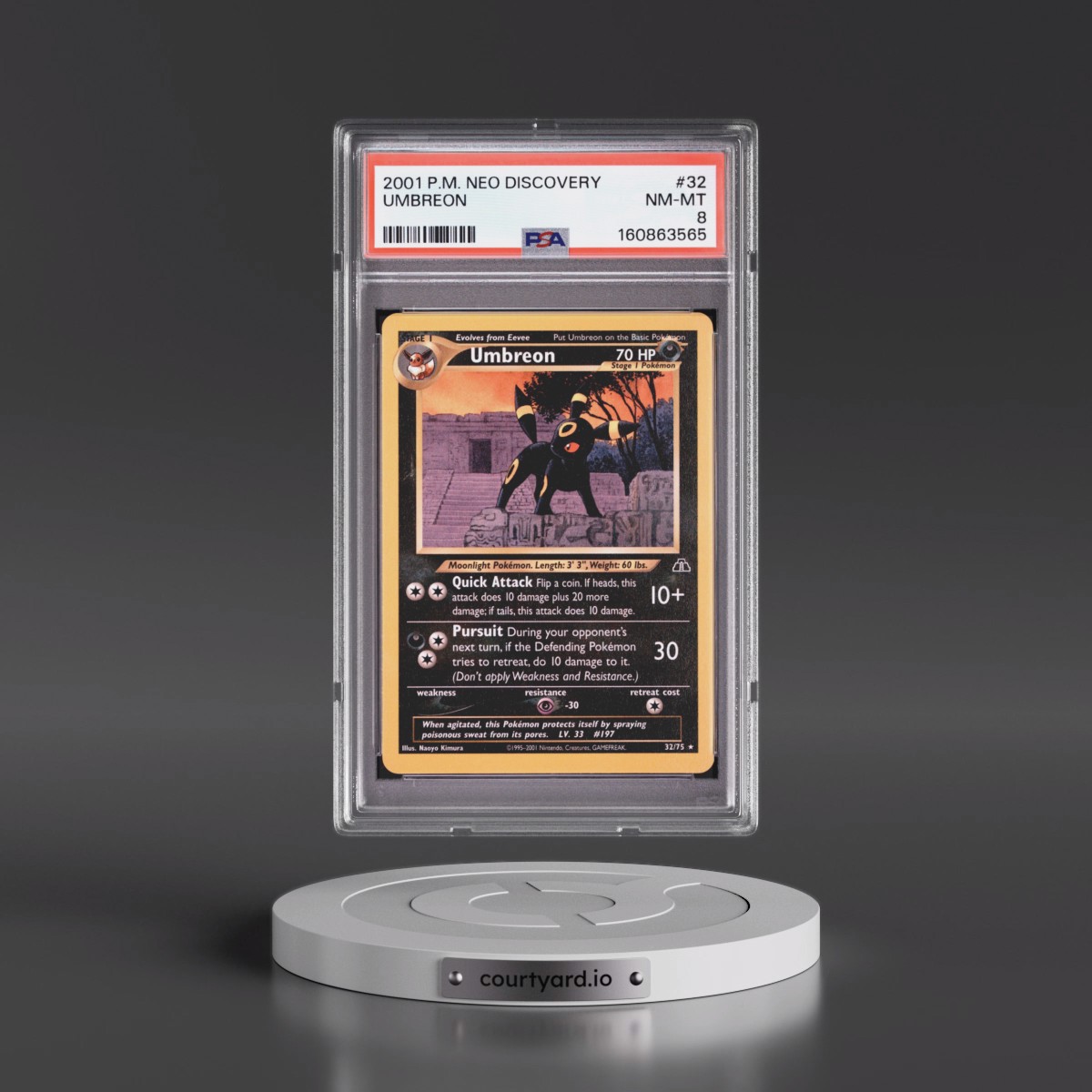 2001 Pokémon Neo Discovery #32 Umbreon (PSA 8 NM-MT)