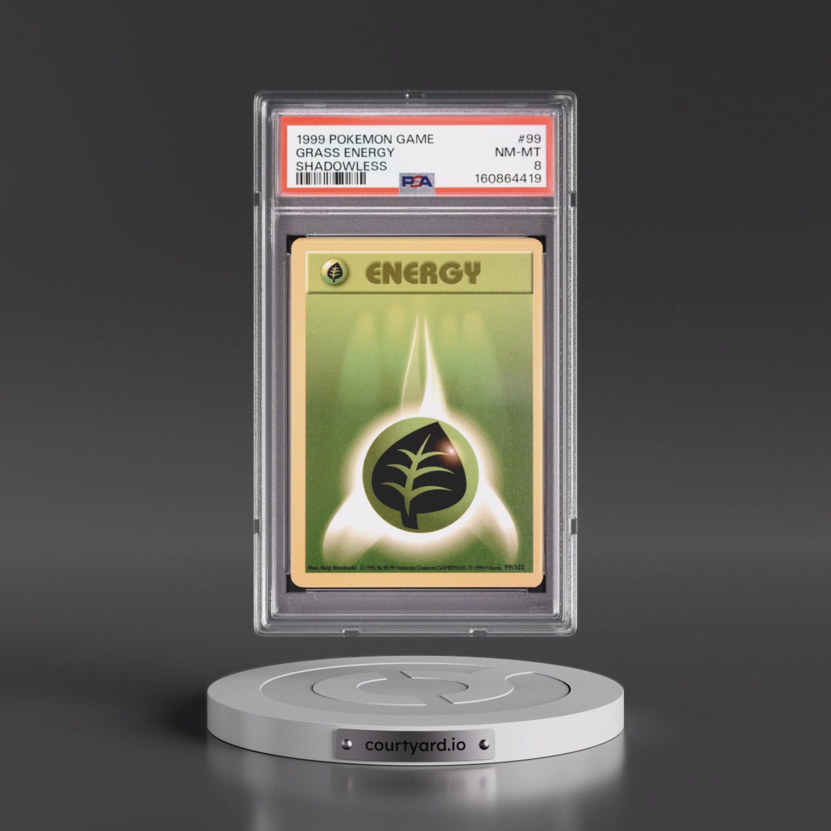 1999 Pokémon Game #99 Grass Energy - Shadowless (PSA 8 NM-MT)