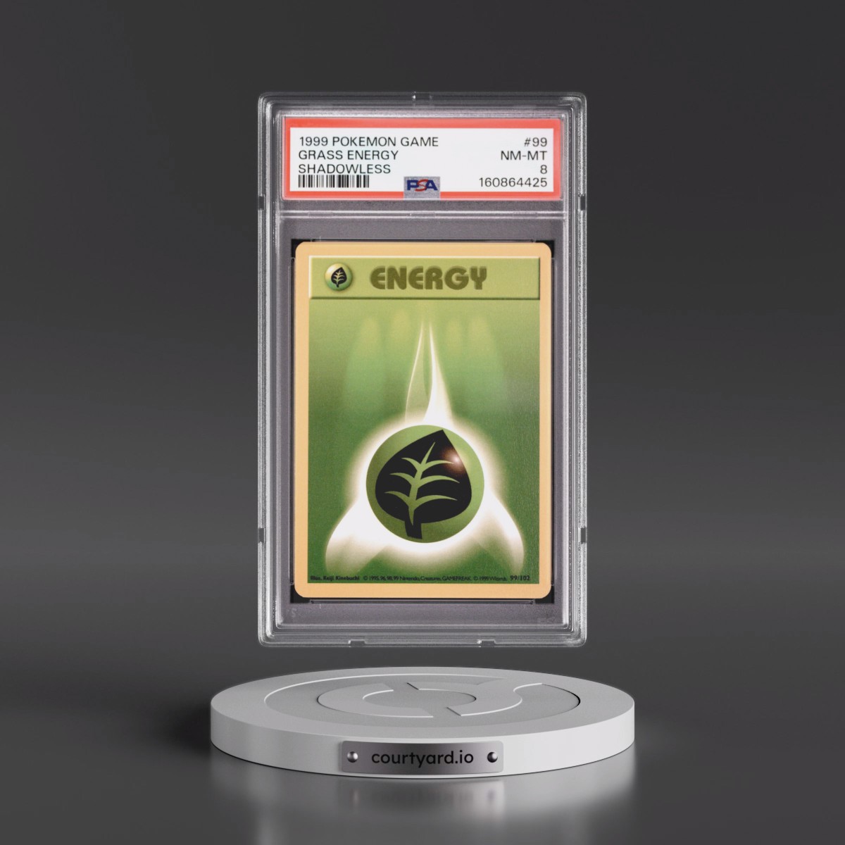 1999 Pokémon Game #99 Grass Energy - Shadowless (PSA 8 NM-MT)