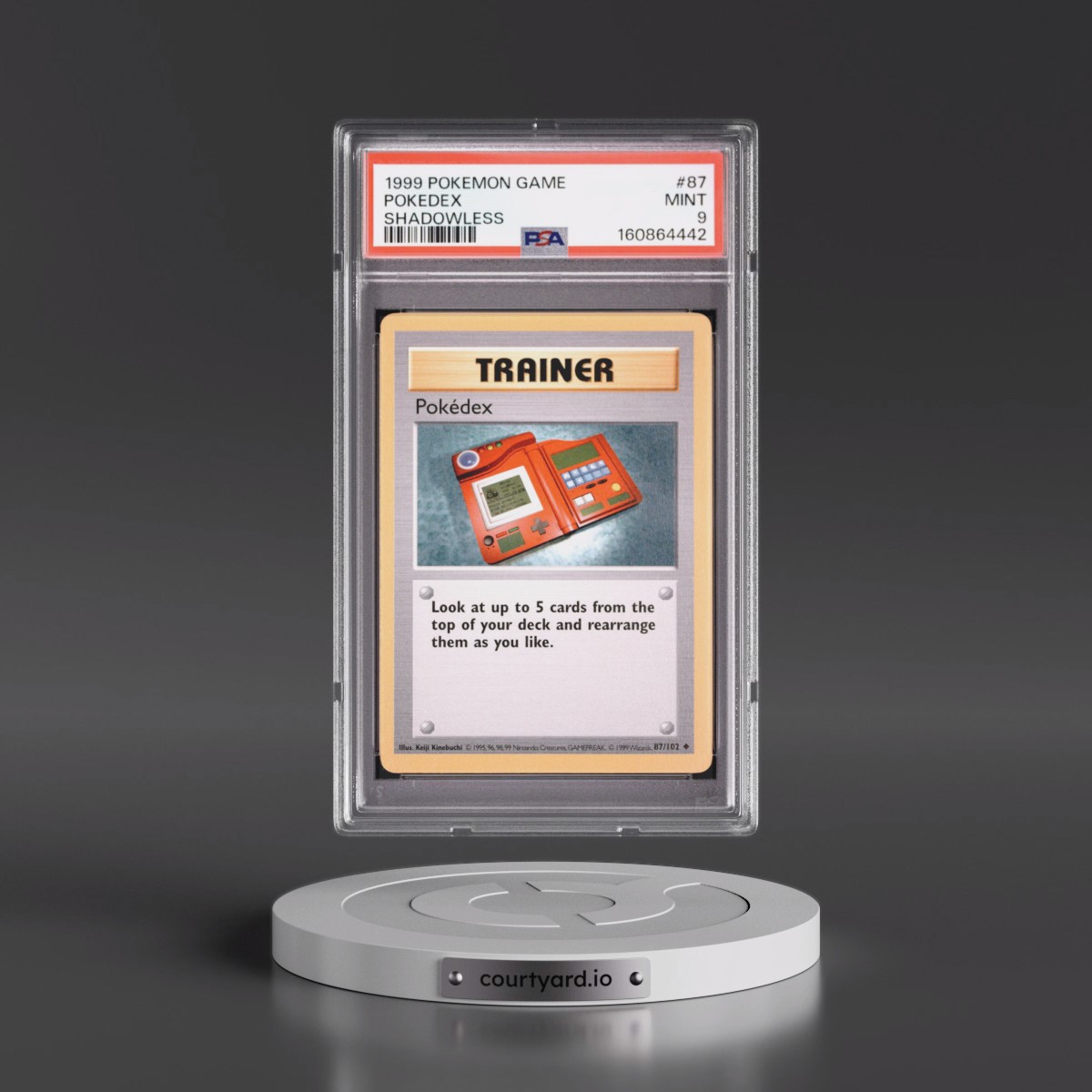 1999 Pokémon Game #87 Pokedex - Shadowless (PSA 9 MINT)