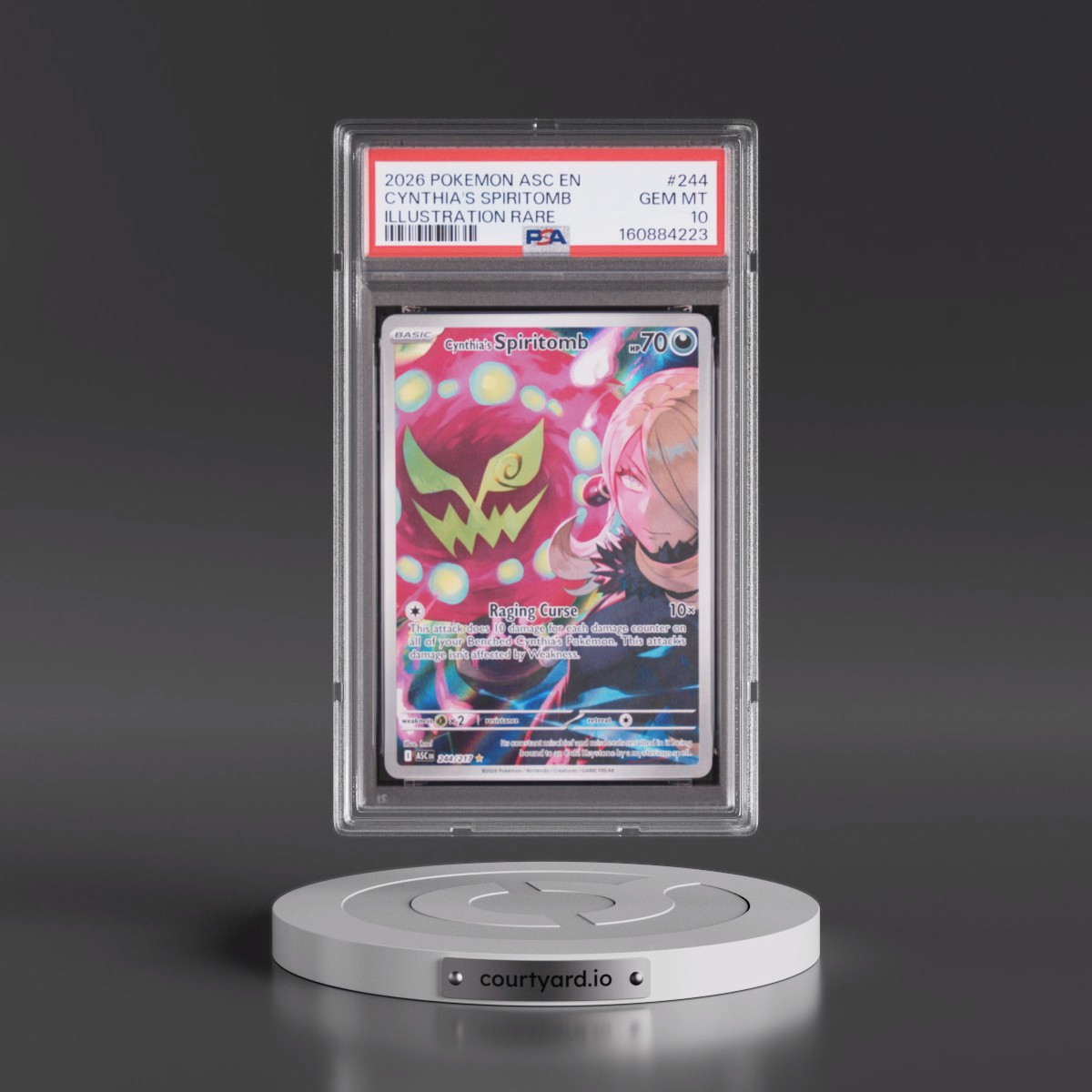 2026 Pokémon Asc EN-Ascended Heroes #244 Cynthia's Spiritomb - Illustration Rare (PSA 10 GEM MINT)