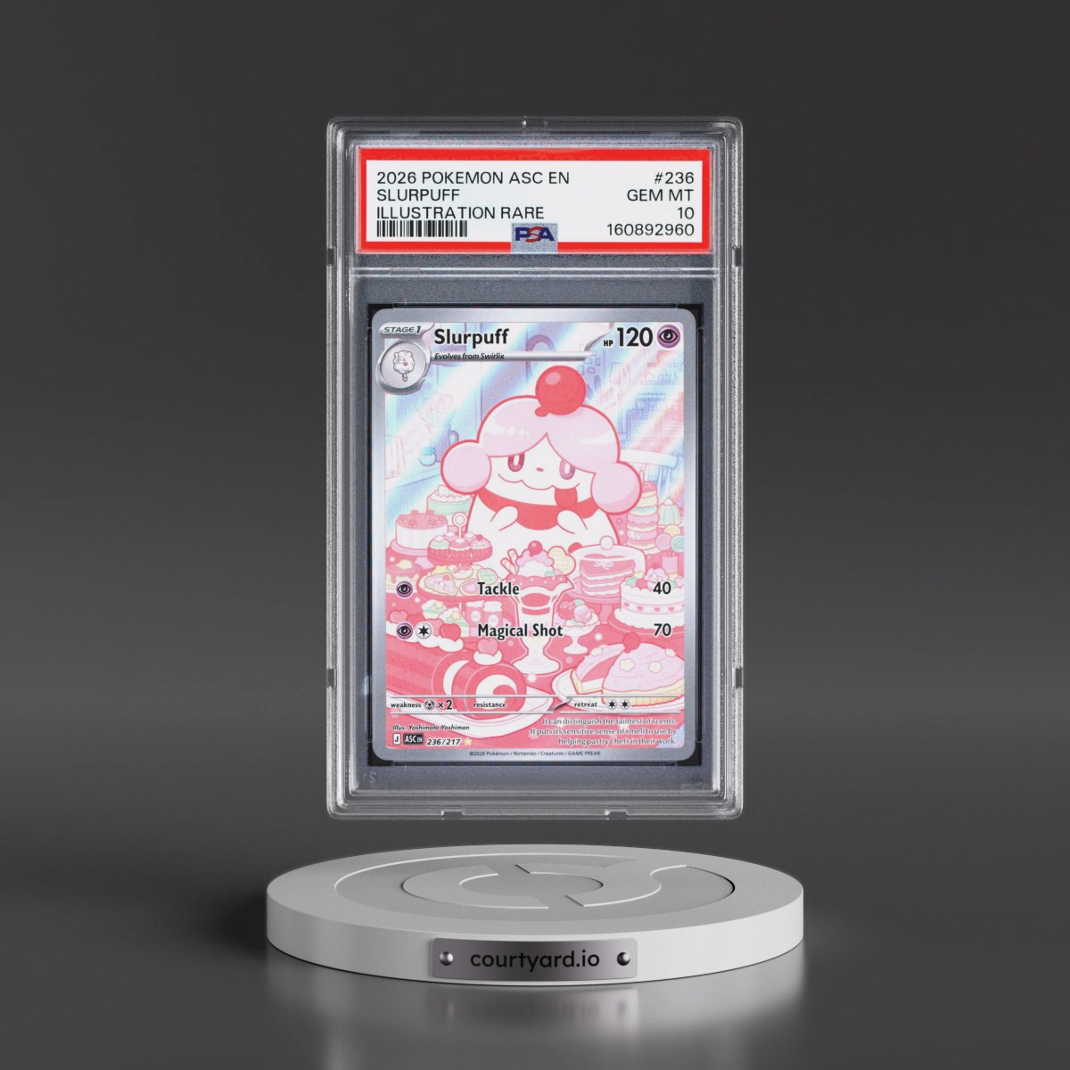 2026 Pokémon Asc EN-Ascended Heroes Slurpuff - Illustration Rare #236 PSA 10
