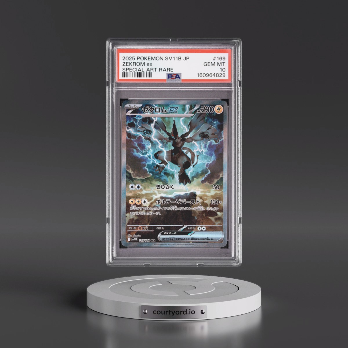 2025 Pokémon Sv11b-Black Bolt Zekrom EX - Holo Special Art Rare #169 PSA 10