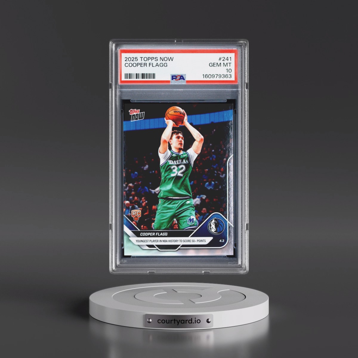 2025 Topps Now #241 Cooper Flagg (PSA 10 GEM MINT)