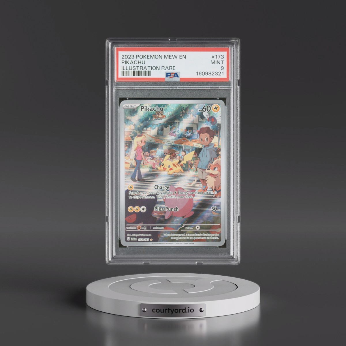 2023 Pokémon Mew EN-151 #173 Pikachu - Illustration Rare (PSA 9 MINT)