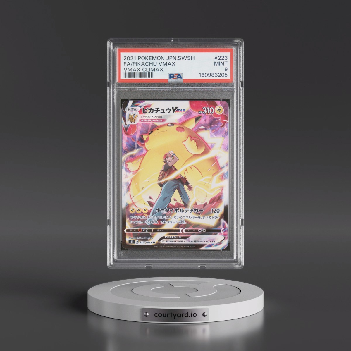 2021 Pokémon Sword & Shield Vmax Climax #223 Pikachu Vmax - Full Art (PSA 9 MINT)