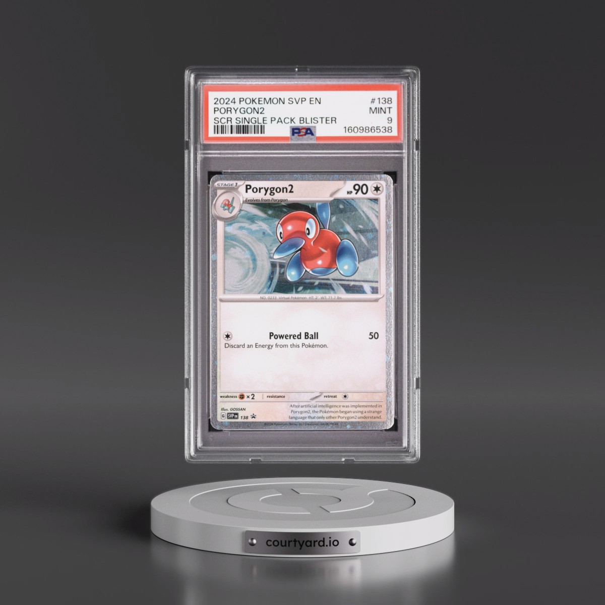 2024 Pokémon Svp EN-SV Black Star Promo #138 PORYGON2 - Stellar Crown Single Pack Blisiter (PSA 9 MINT)