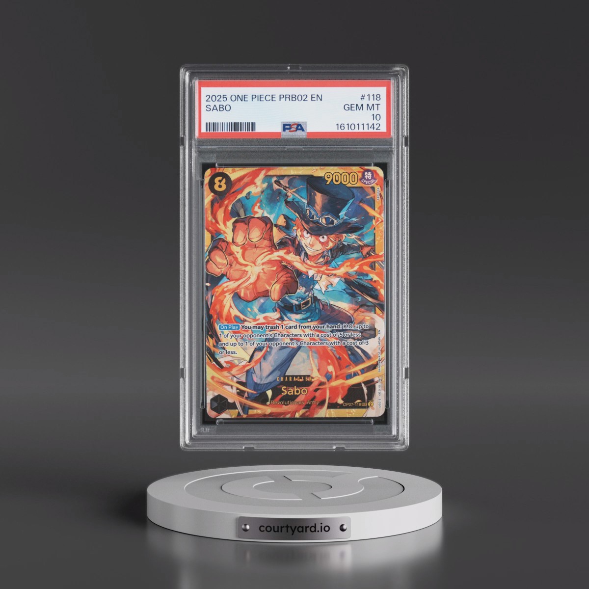 2025 One Piece PRB02-Premium Booster -One Piece Card the Best- Vol.2 #118 Sabo (PSA 10 GEM MINT)