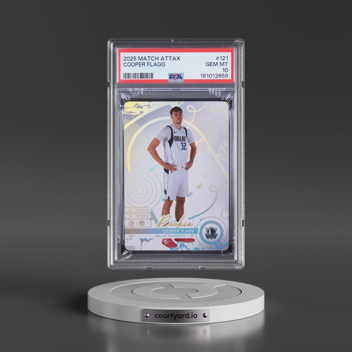 2025 Topps Match Attax #121 Cooper Flagg (PSA 10 GEM MINT)