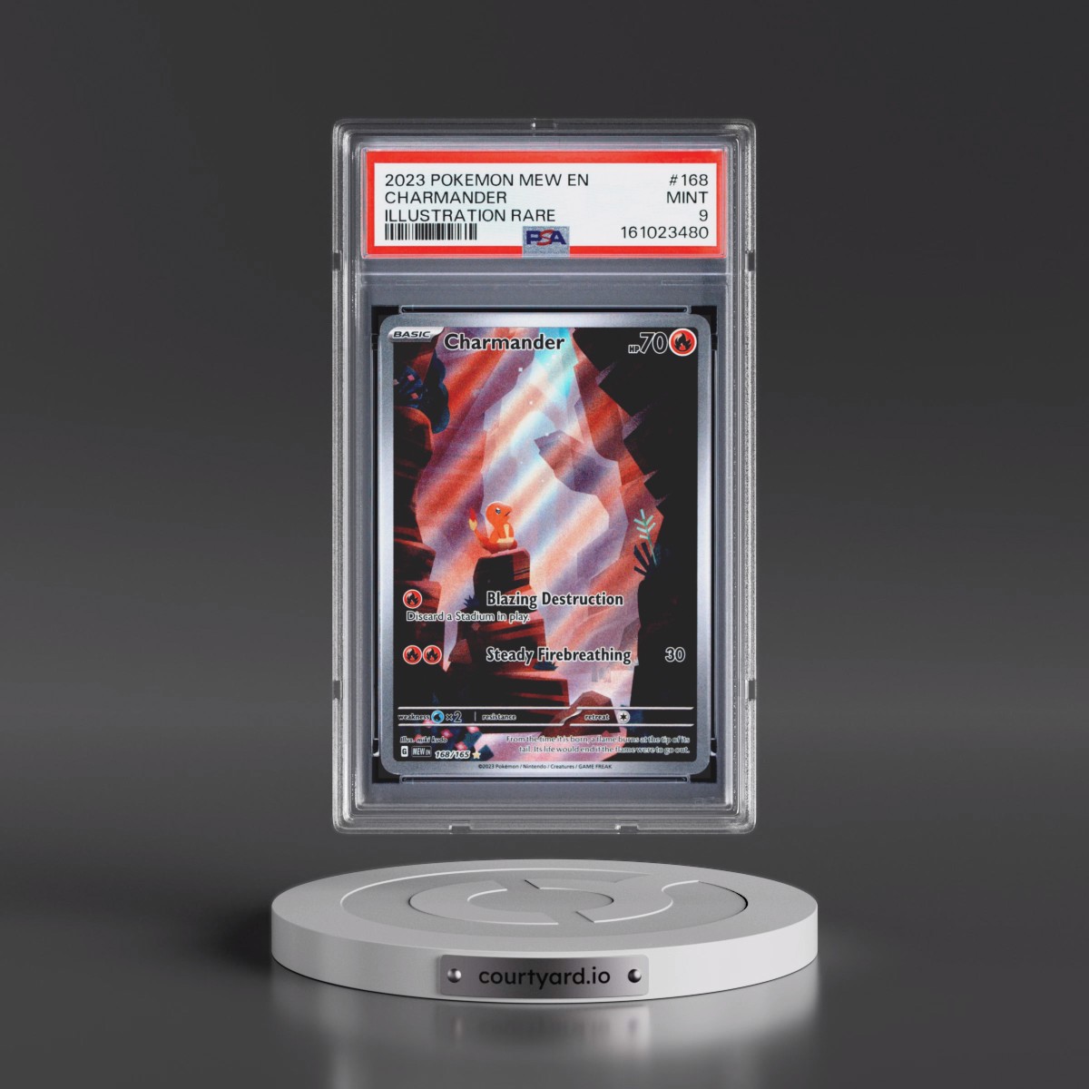 2023 Pokémon Mew EN-151 #168 Charmander - Illustration Rare (PSA 9 MINT)