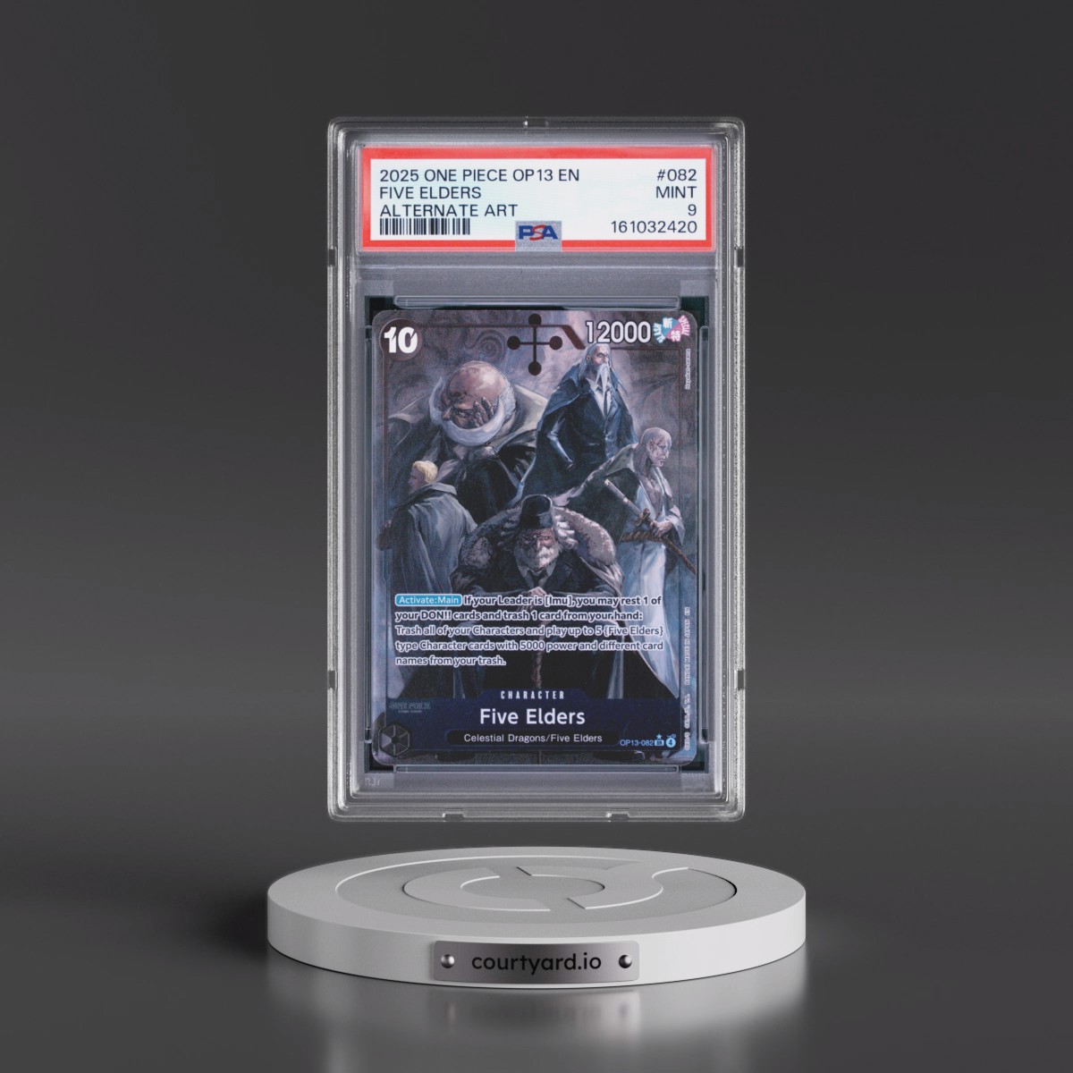 2025 One Piece OP13-Carrying on His Will #082 Five Elders - Alternate Art (PSA 9 MINT)