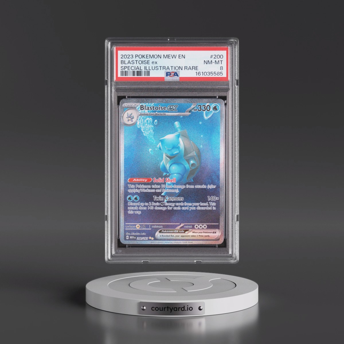2023 Pokémon Mew EN-151 #200 Blastoise EX - Holo Special Illustration Rare (PSA 8 NM-MT)