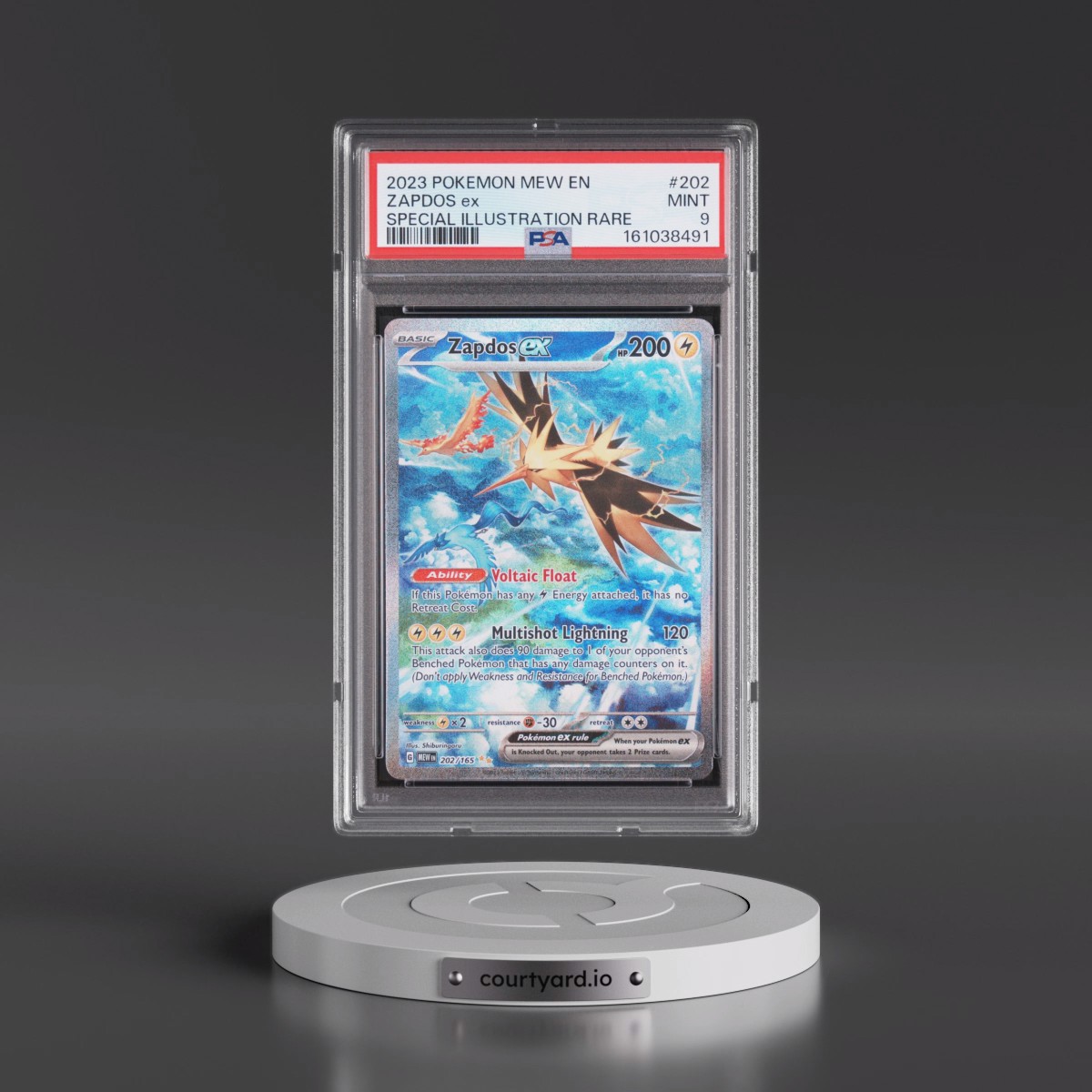2023 Pokémon Mew EN-151 #202 Zapdos EX - Holo Special Illustration Rare (PSA 9 MINT)
