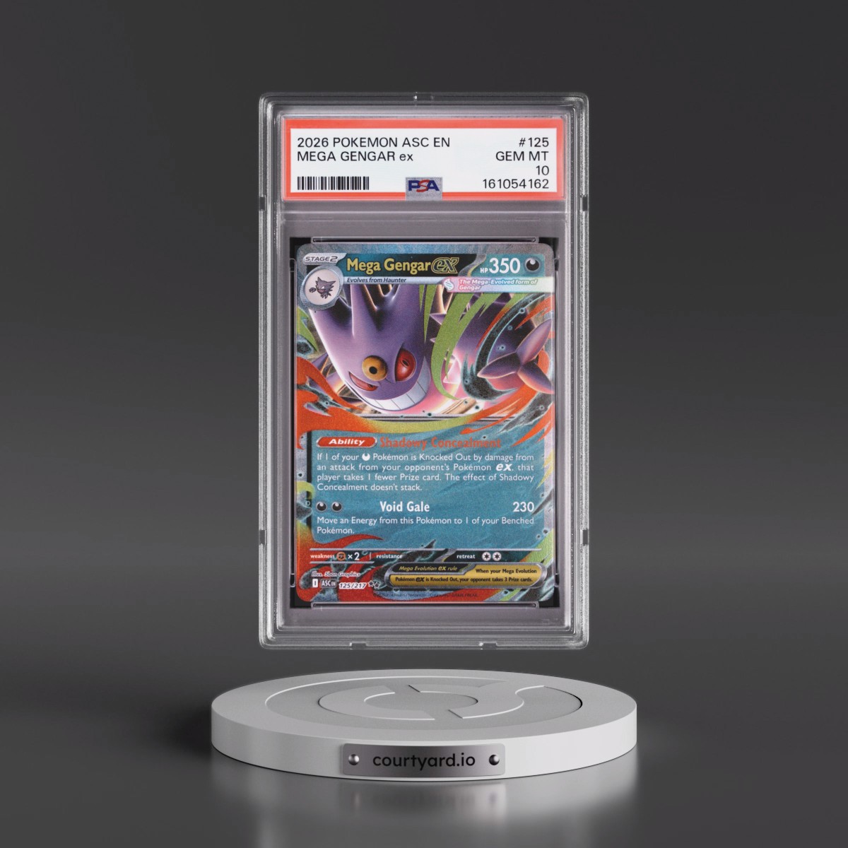 2026 Pokémon Asc EN-Ascended Heroes #125 Mega Gengar EX - Holo (PSA 10 GEM MINT)