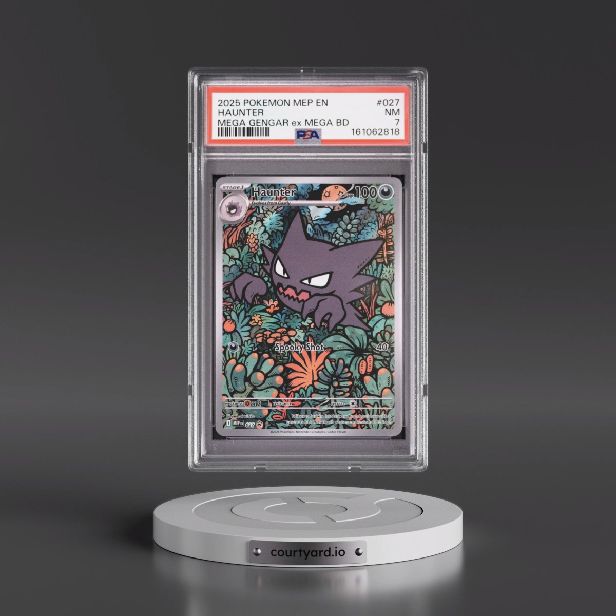 2025 Pokémon Mep EN-Me Black Star Promo #027 Haunter - Mega Gengar EX Mega Battle Deck (PSA 7 NM)