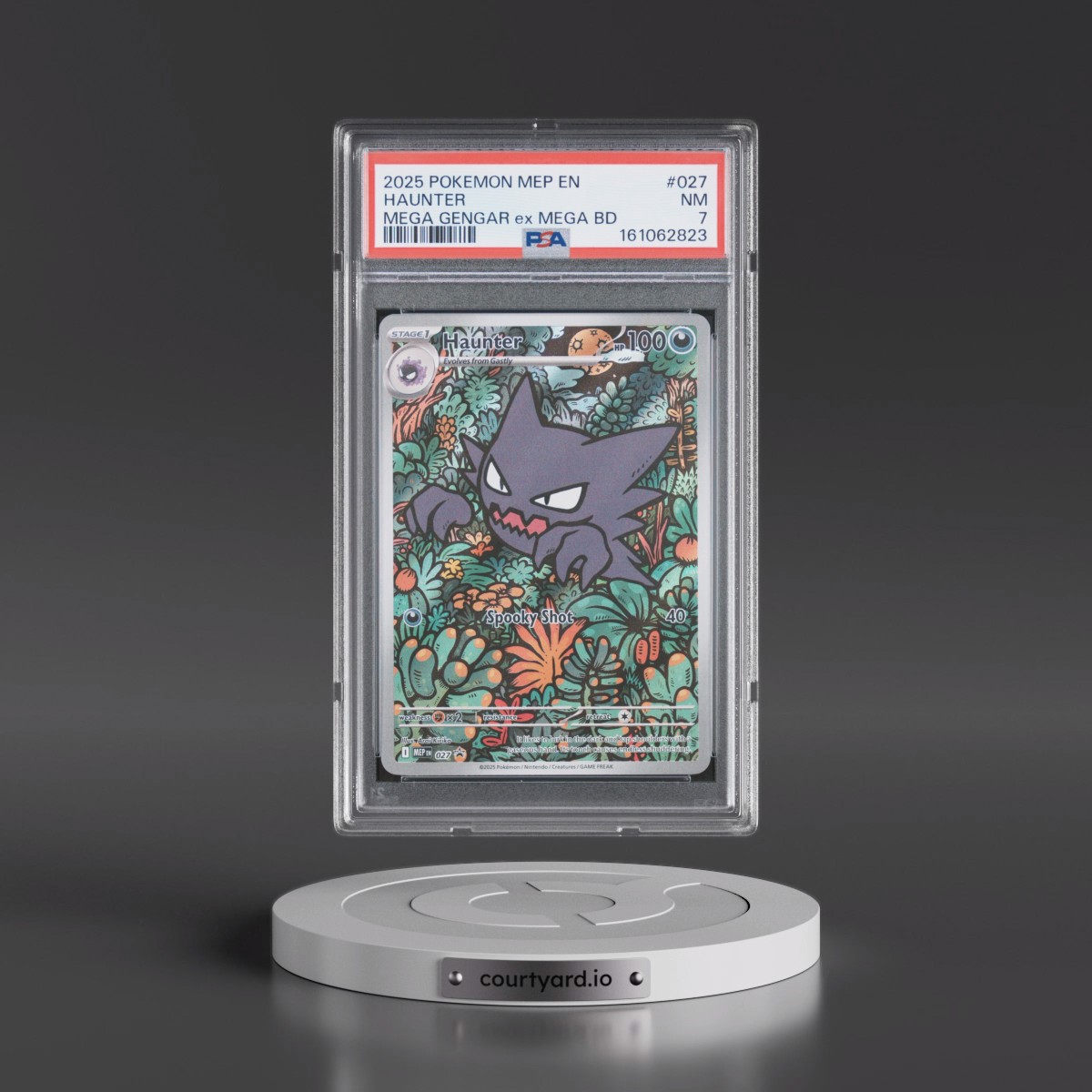 2025 Pokémon Mep EN-Me Black Star Promo #027 Haunter - Mega Gengar EX Mega Battle Deck (PSA 7 NM)