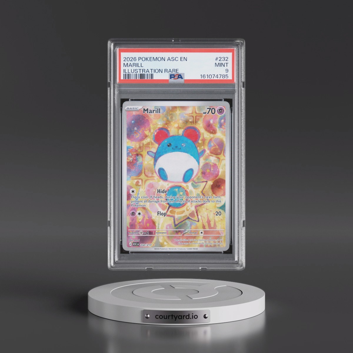 2026 Pokémon Asc EN-Ascended Heroes #232 Marill - Illustration Rare (PSA 9 MINT)