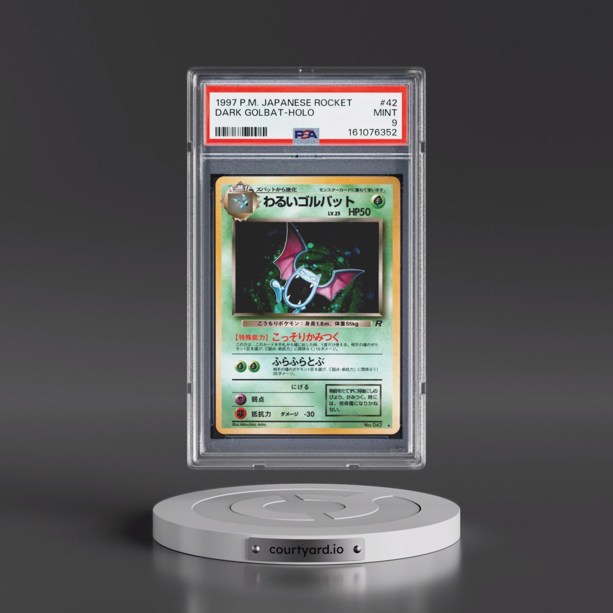 1997 Pokémon Rocket #42 Dark Golbat - Holo (PSA 9 MINT)