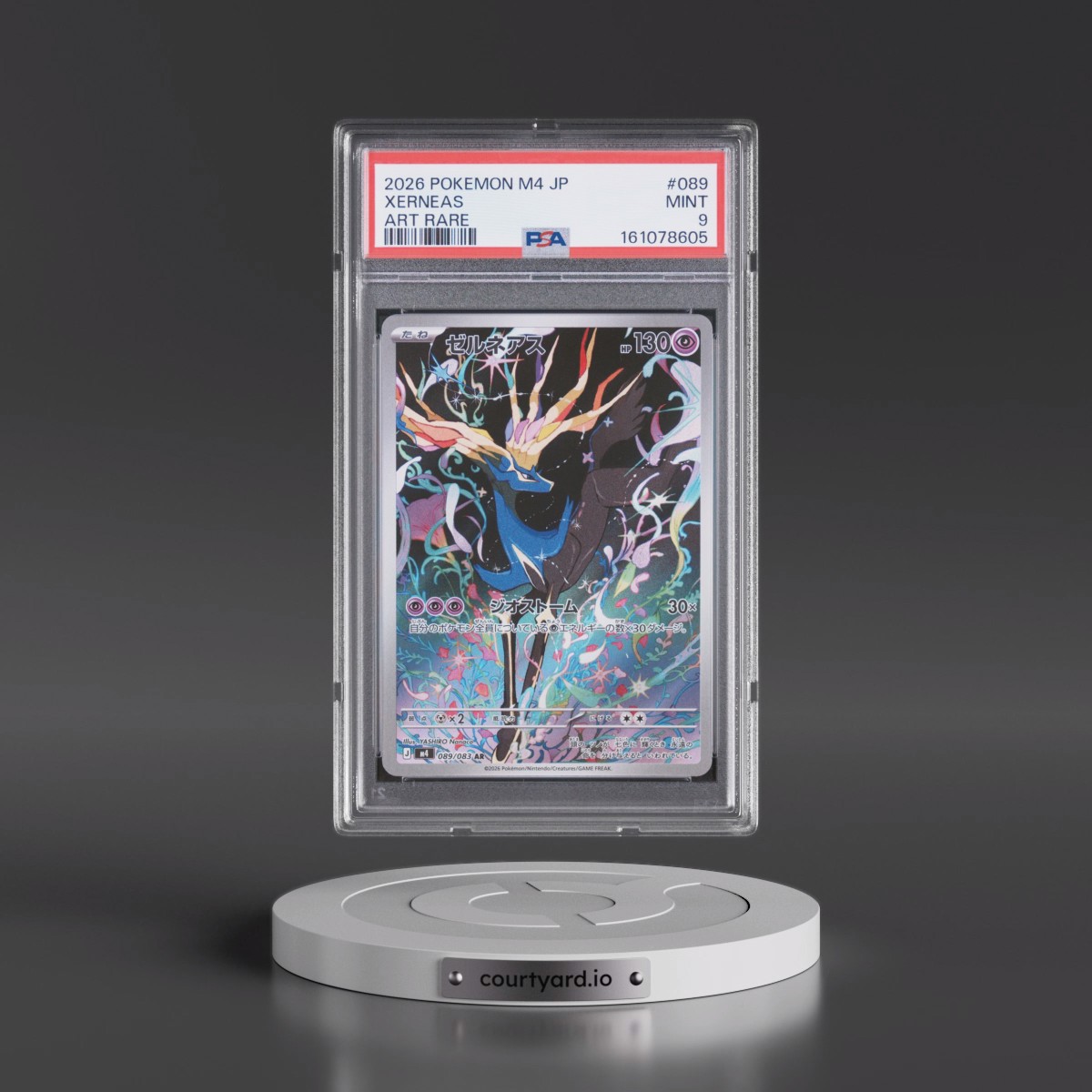 2026 Pokémon M4-Ninja Spinner #089 Xerneas - Art Rare (PSA 9 MINT)