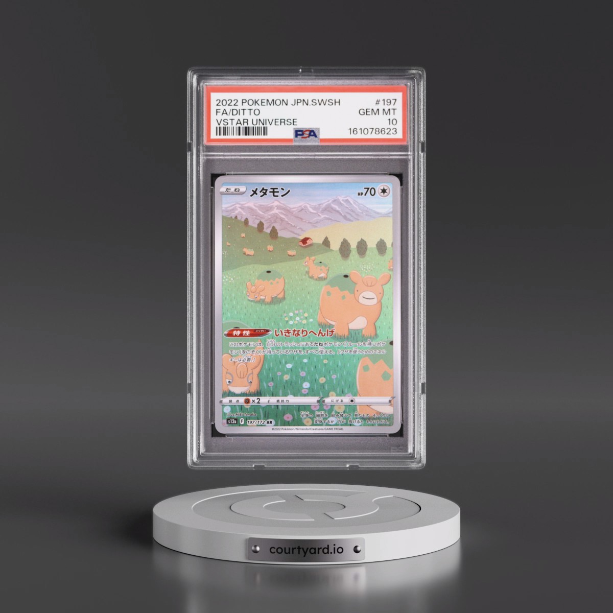 2022 Pokémon Sword & Shield Vstar Universe #197 Ditto - Full Art (PSA 10 GEM MINT)