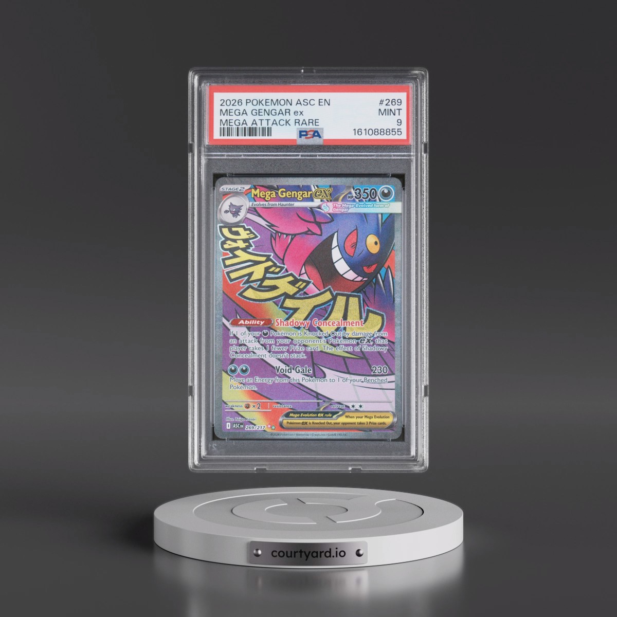 2026 Pokémon Asc EN-Ascended Heroes #269 Mega Gengar EX - Holo Mega Attack Rare (PSA 9 MINT)