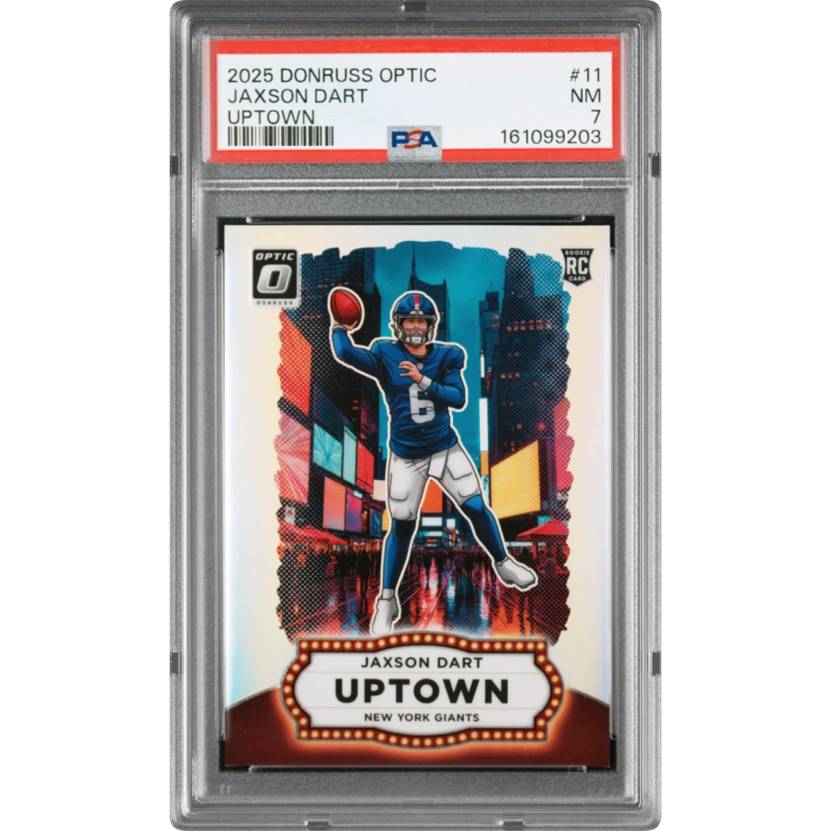2025 Panini Donruss Optic Uptown #11 Jaxson Dart (PSA 7 NM)