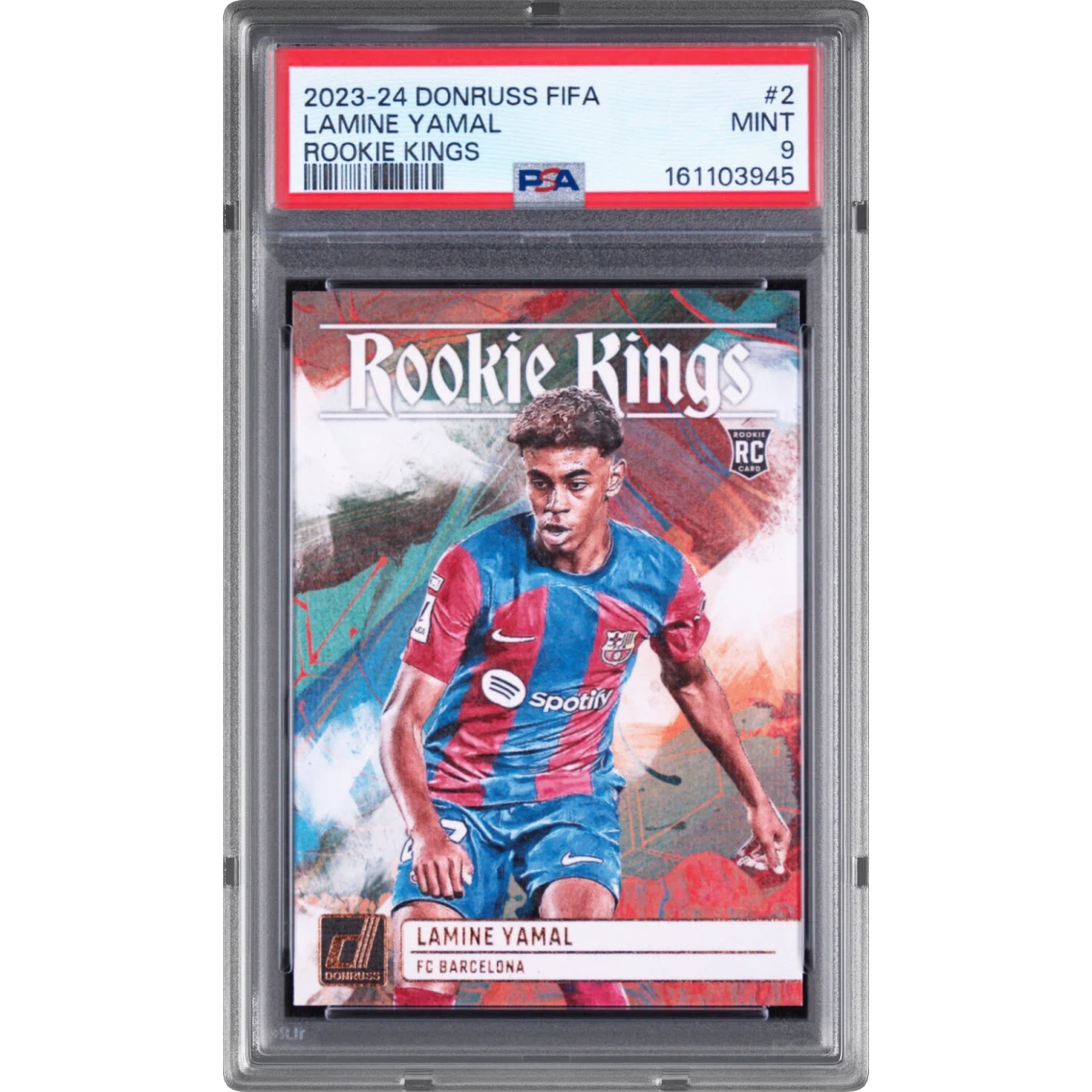 2023-24 Panini Donruss FIFA Rookie Kings #2 Lamine Yamal (PSA 9 MINT)