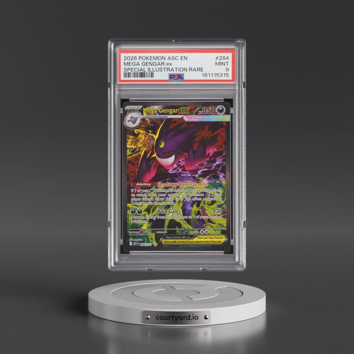 2026 Pokémon Asc EN-Ascended Heroes #284 Mega Gengar EX - Holo Special Illustration Rare (PSA 9 MINT) - Photo