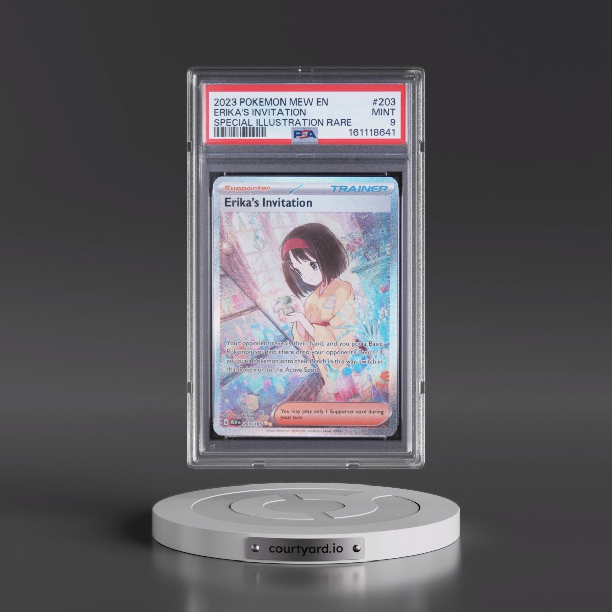 2023 Pokémon Mew EN-151 #203 Erika's Invitation - Special Illustration Rare (PSA 9 MINT)