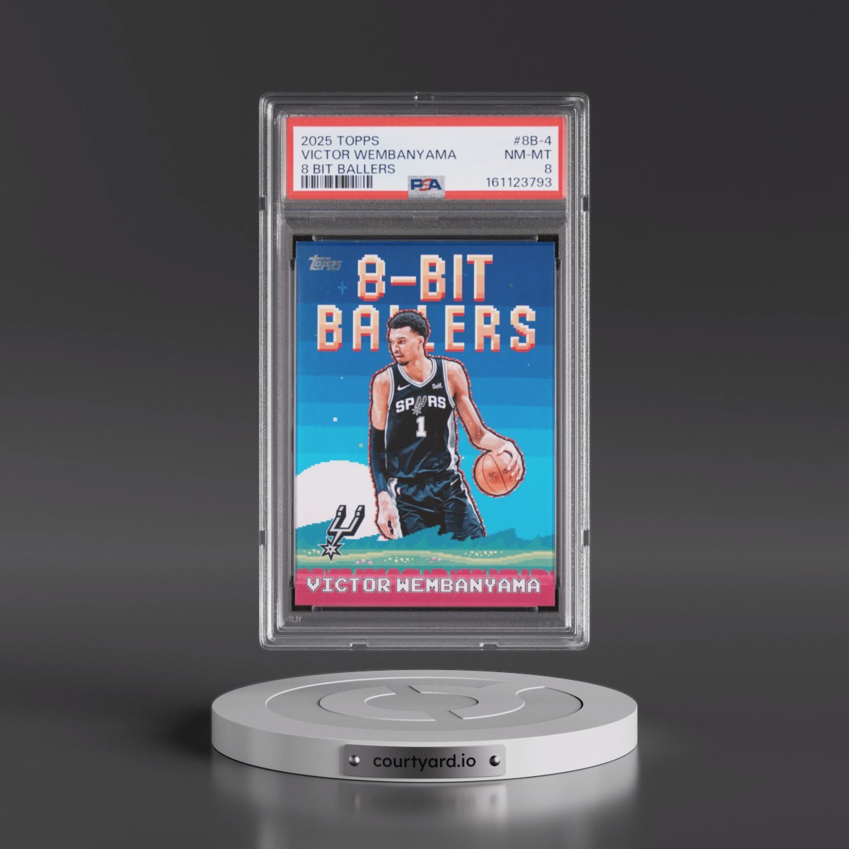 2025 Topps 8 Bit Ballers #8B-4 Victor Wembanyama (PSA 8 NM-MT)