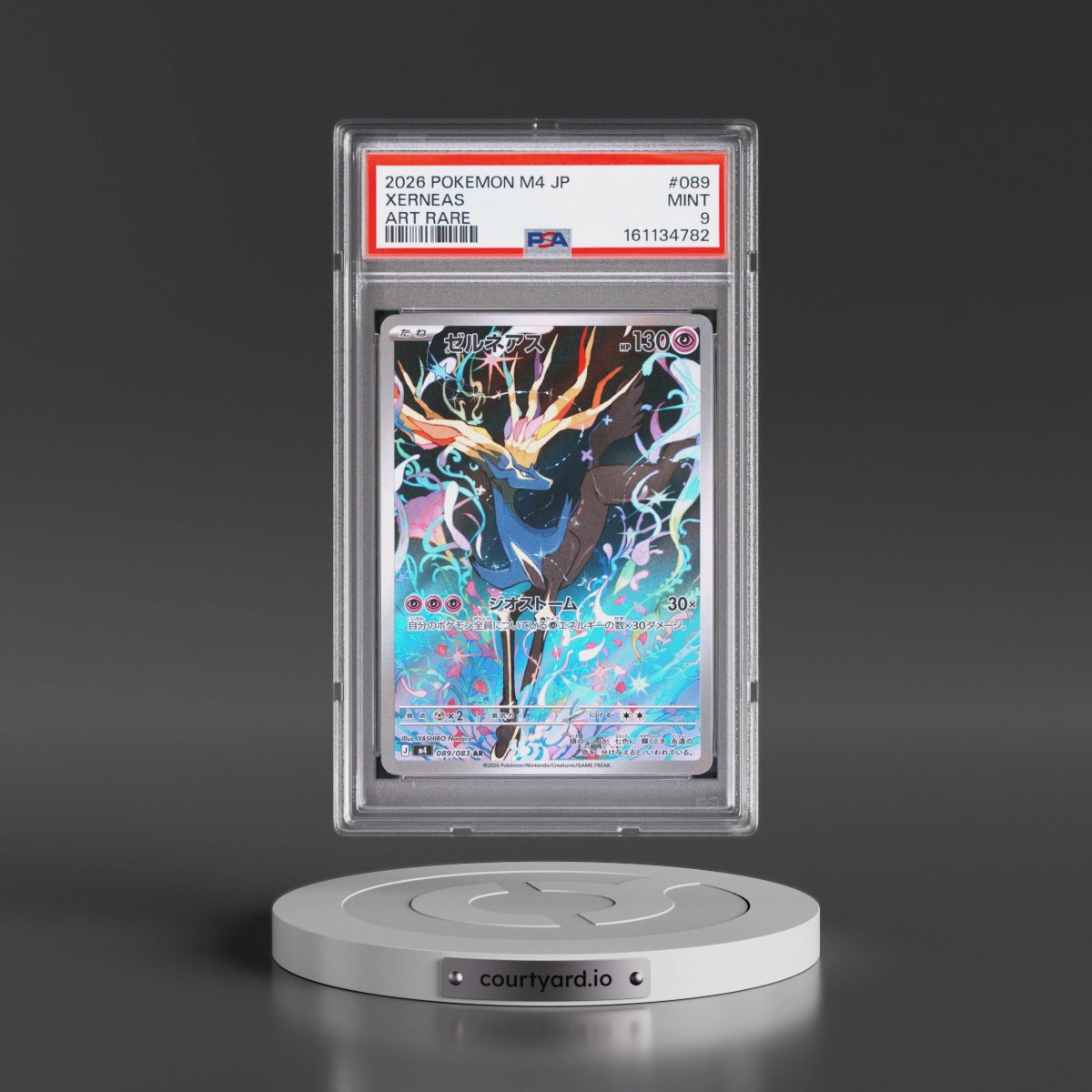 2026 Pokémon M4-Ninja Spinner #089 Xerneas - Art Rare (PSA 9 MINT)