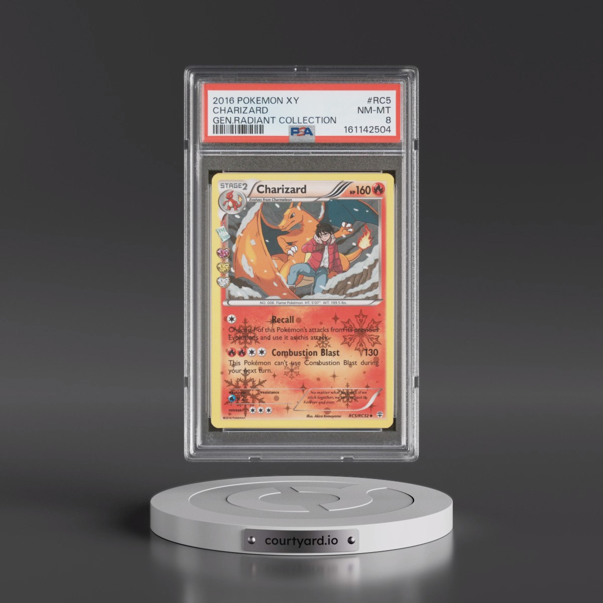 2016 Pokémon XY Generations Radiant Collection #RC5 Charizard (PSA 8 NM-MT)
