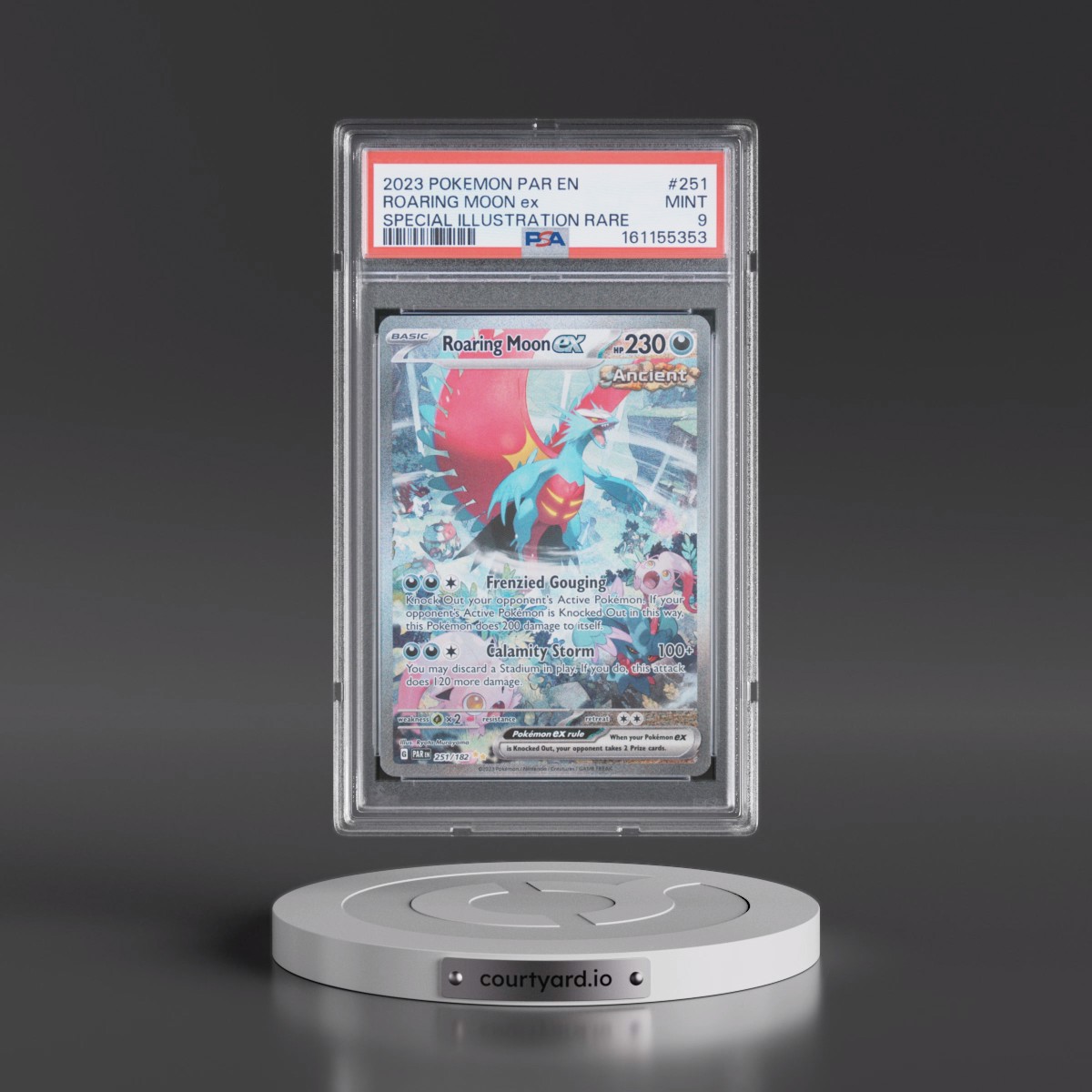 2023 Pokémon Par EN-Paradox Rift #251 Roaring Moon EX - Holo Special Illustration Rare (PSA 9 MINT)