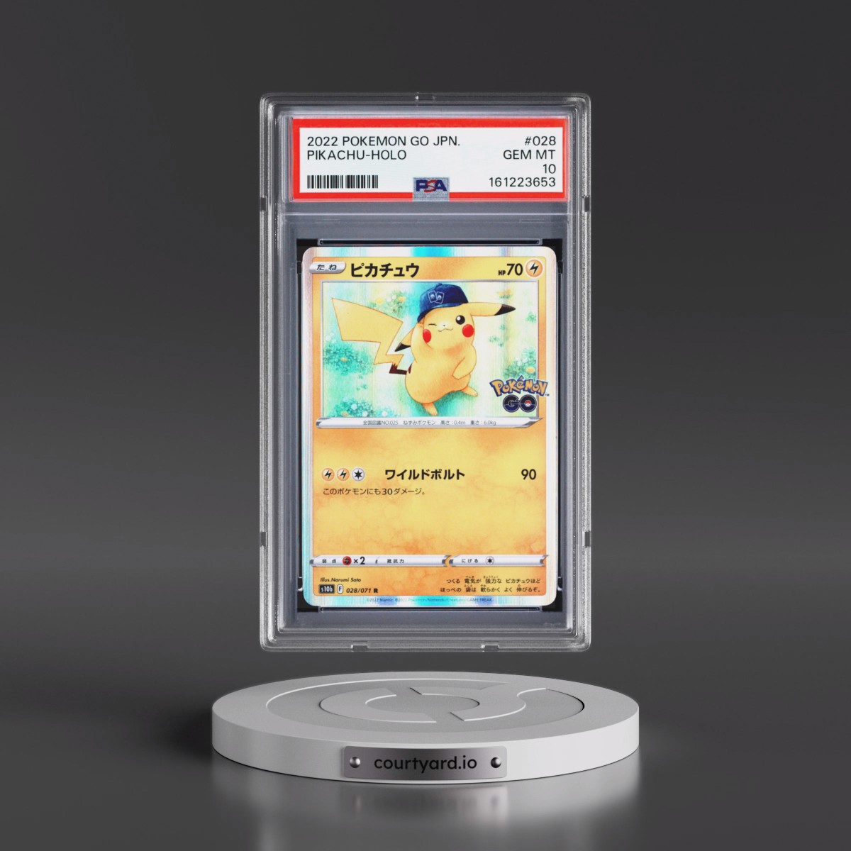 2022 Pokémon Go #028 Pikachu - Holo (PSA 10 GEM MINT)