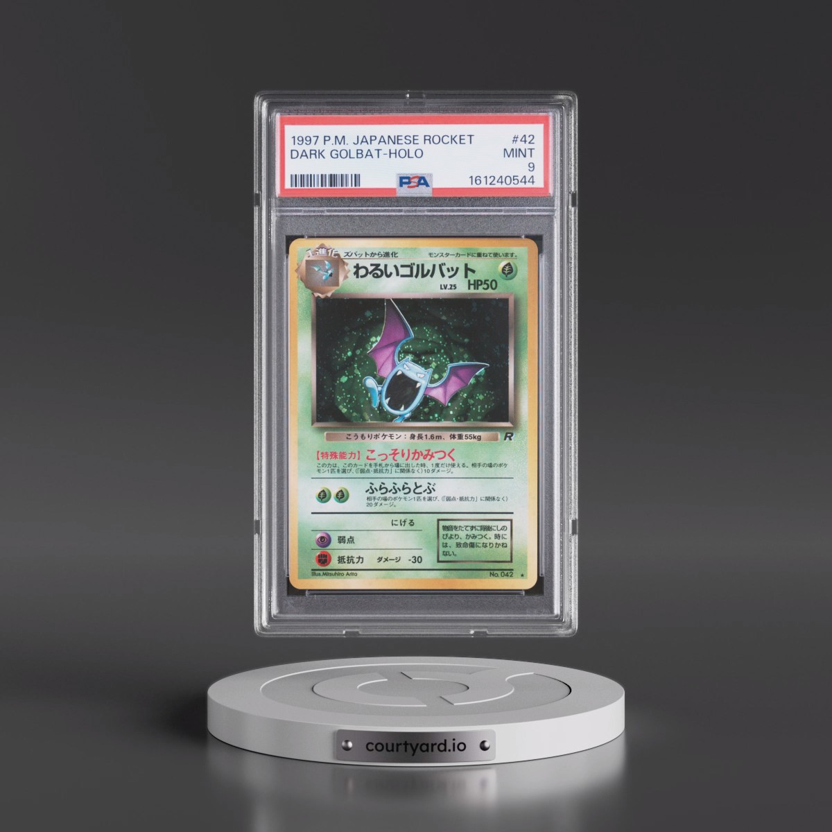 1997 Pokémon Rocket #42 Dark Golbat - Holo (PSA 9 MINT)