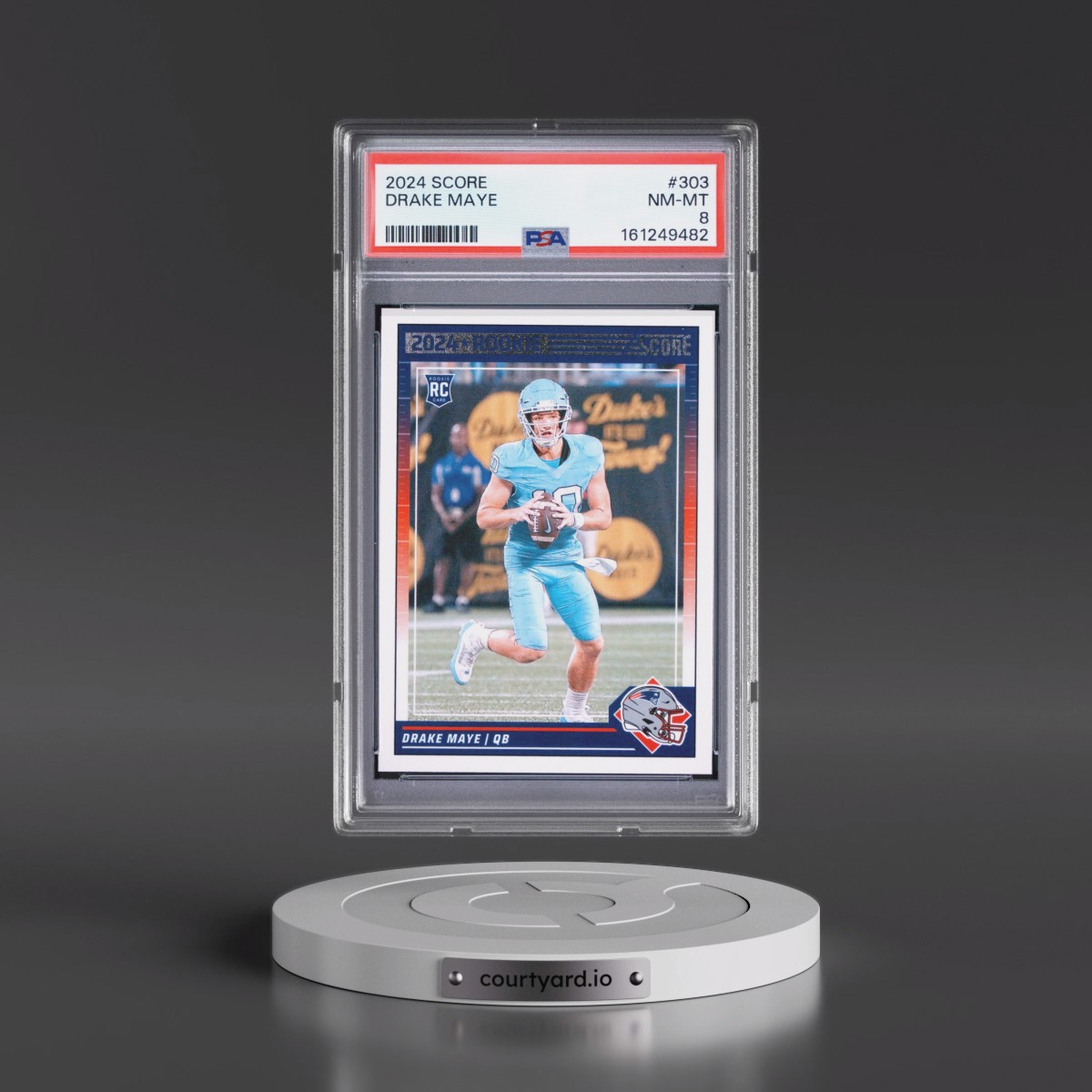 2024 Panini Score #303 Drake Maye (PSA 8 NM-MT)