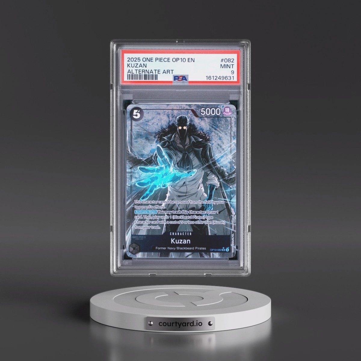 2025 One Piece OP10-Royal Blood #082 Kuzan - Alternate Art (PSA 9 MINT)