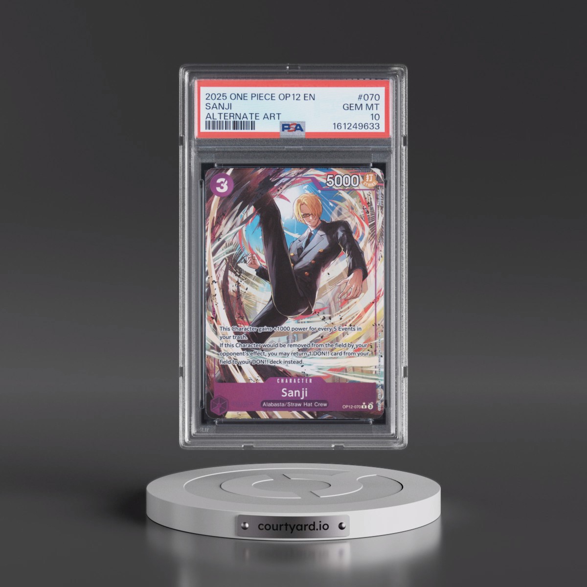 2025 One Piece OP12-Legacy of the Master #070 Sanji - Alternate Art (PSA 10 GEM MINT)