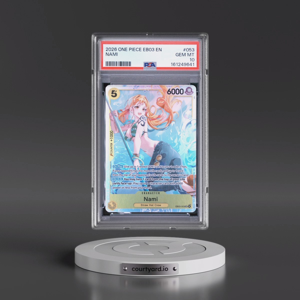 2026 One Piece EB03-Extra Booster -One Piece Heroines Edition #053 Nami (PSA 10 GEM MINT)