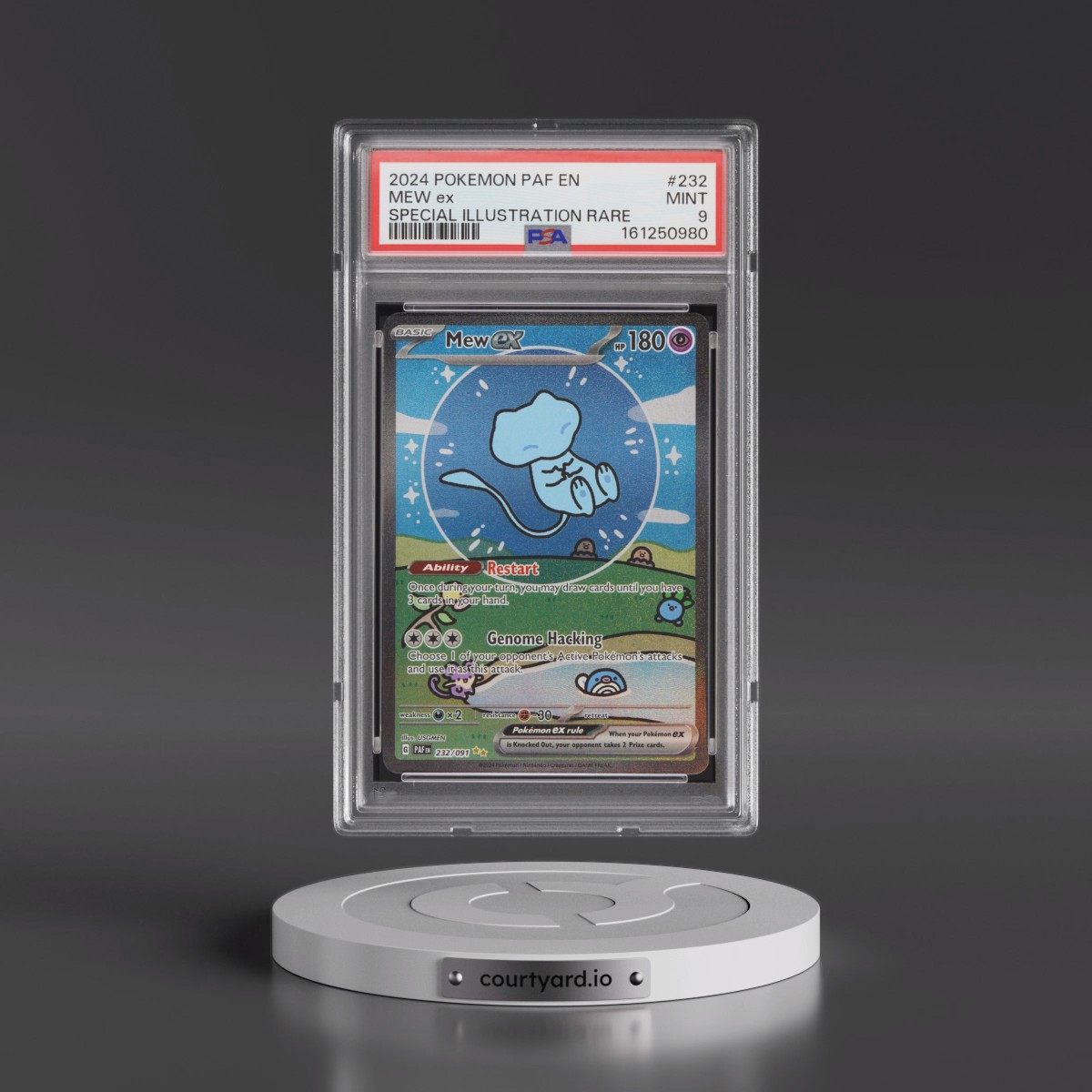 2024 Pokémon Paf EN-Paldean Fates #232 Mew EX - Holo Special Illustration Rare (PSA 9 MINT)