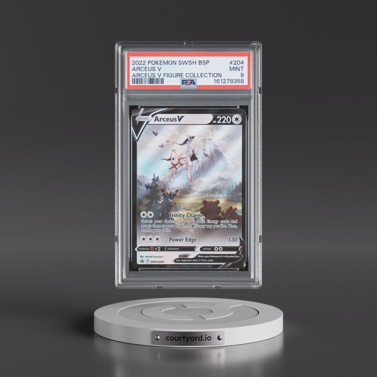 2022 Pokémon Swsh Black Star Promo #204 Arceus V - Holo Arceus V Figure Collection (PSA 9 MINT)