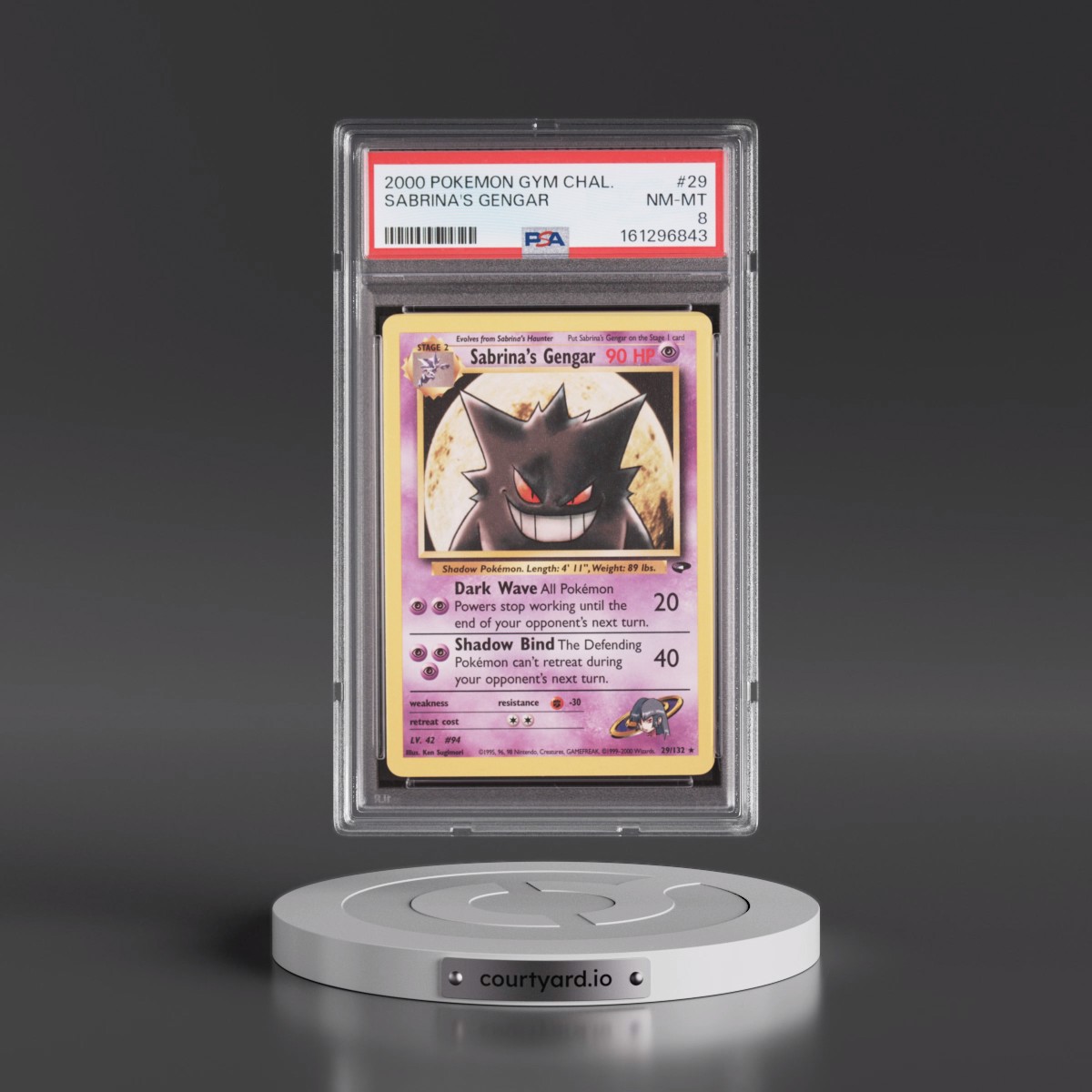 2000 Pokémon Gym Challenge #29 Sabrina's Gengar (PSA 8 NM-MT)
