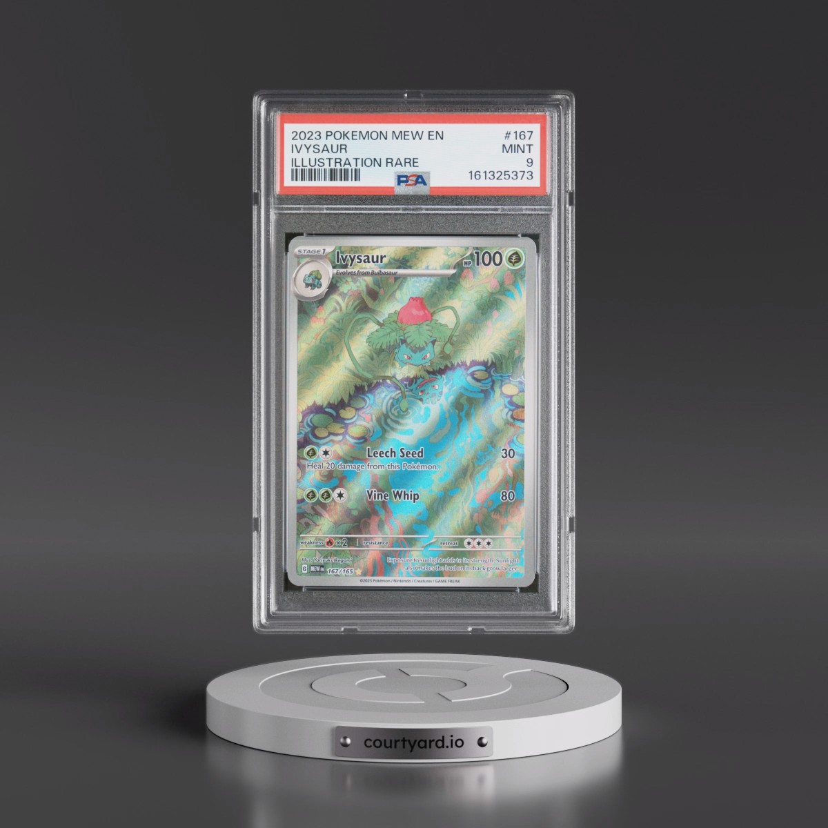 2023 Pokémon Mew EN-151 #167 Ivysaur - Illustration Rare (PSA 9 MINT)