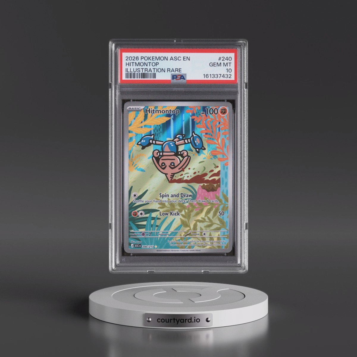 2026 Pokémon Asc EN-Ascended Heroes #240 Hitmontop - Illustration Rare (PSA 10 GEM MINT)