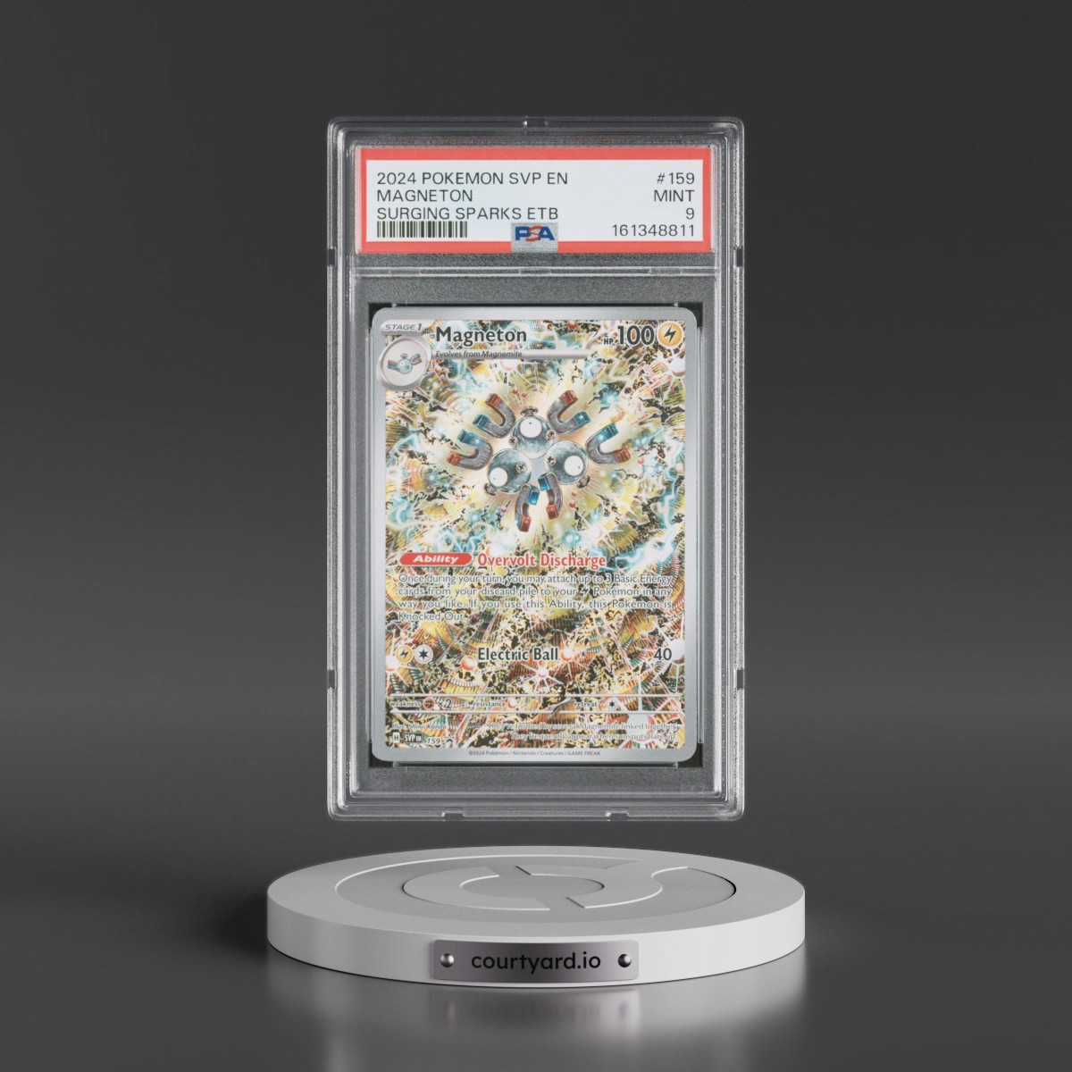 2024 Pokémon Svp EN-SV Black Star Promo #159 Magneton - Surging Sparks Elite Trainer Box (PSA 9 MINT)