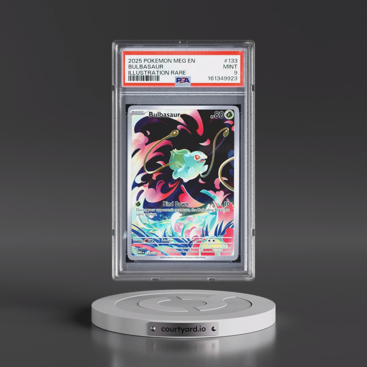 2025 Pokémon Meg EN-Mega Evolution #133 Bulbasaur - Illustration Rare (PSA 9 MINT)