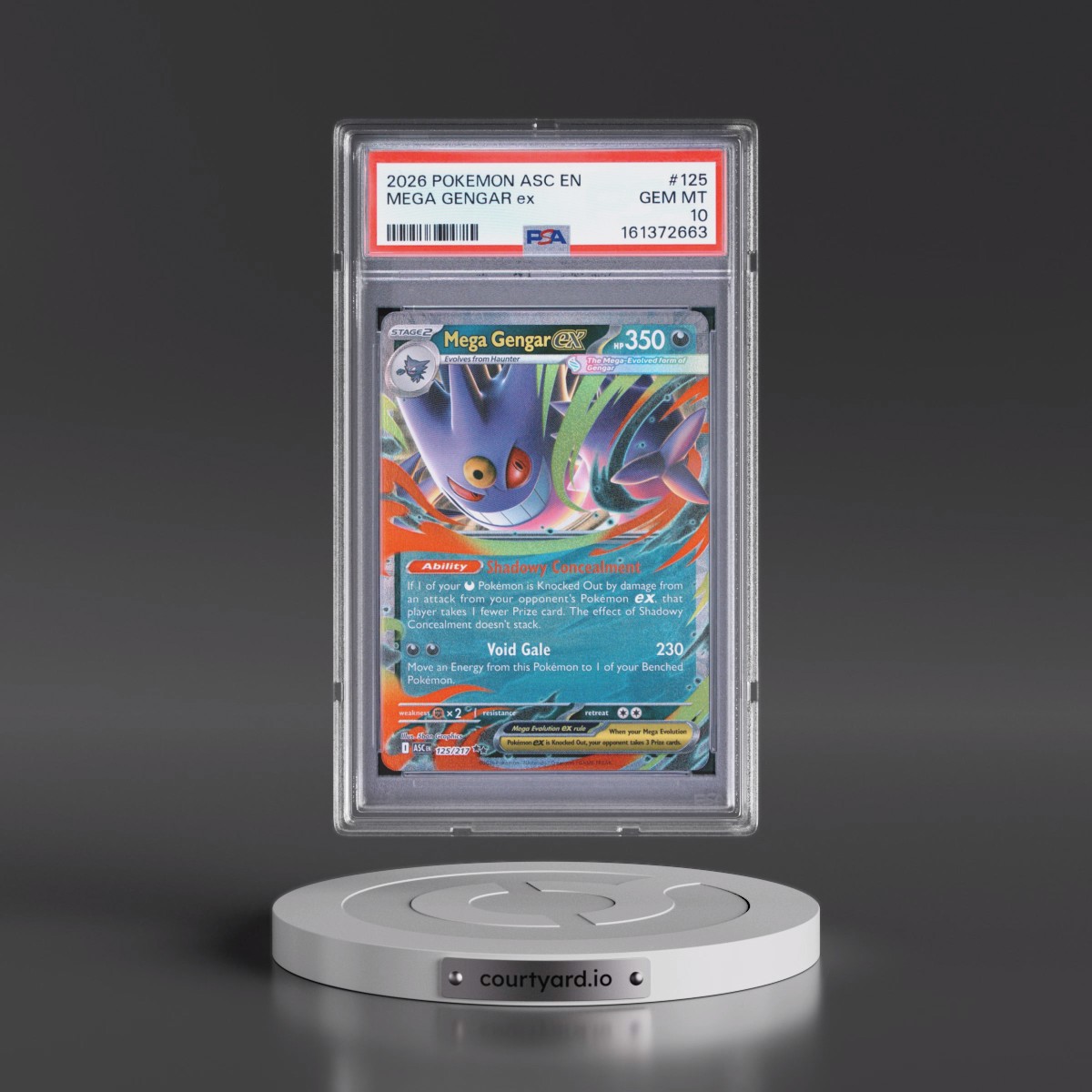 2026 Pokémon Asc EN-Ascended Heroes #125 Mega Gengar EX - Holo (PSA 10 GEM MINT)